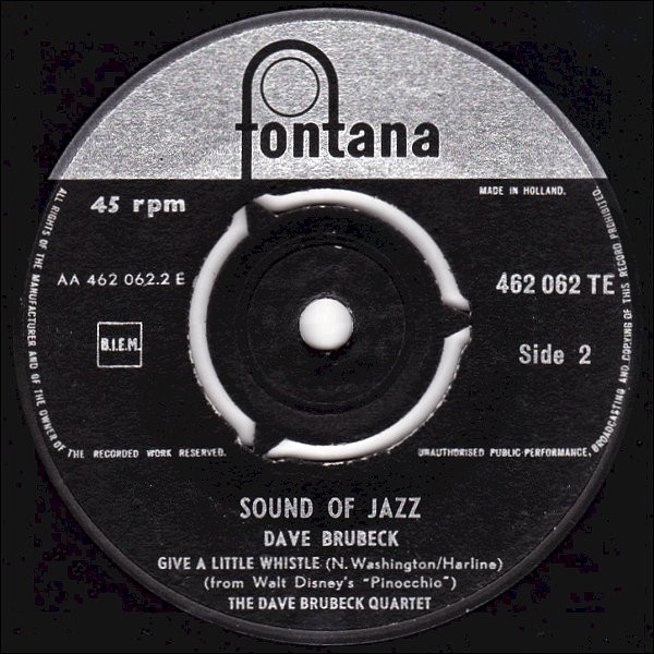 Dave Brubeck - Sound Of Jazz (Some Day My Prince Will Come - Give A Little Whistle) | Fontana (462 062 TE) - 4