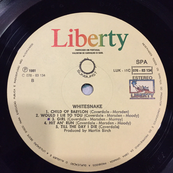 Whitesnake - Come An' Get It | Liberty (LUK-11C 076-83 134) - 3 Whitesnake - Come An' Get It | Liberty (LUK-11C 076-83 134) - 3