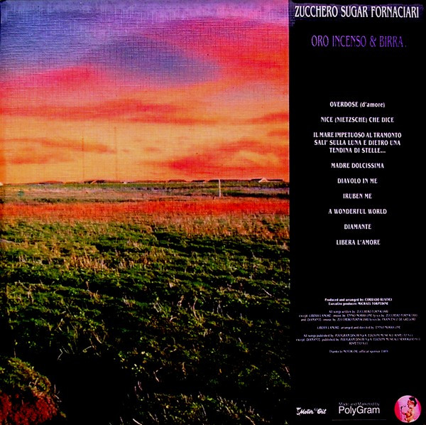 Zucchero - Oro Incenso & Birra | Polydor (839 539-1) - 3 Zucchero - Oro Incenso & Birra | Polydor (839 539-1) - 3