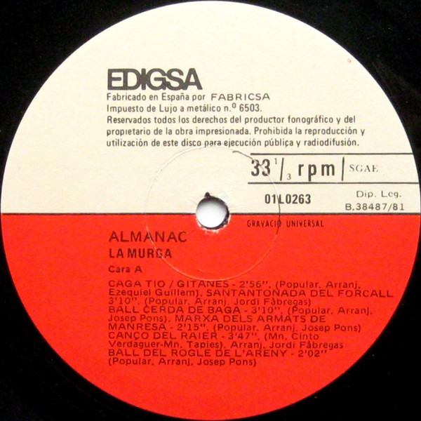 La Murga - Almanac | Edigsa (01L0263) - 3 La Murga - Almanac | Edigsa (01L0263) - 3