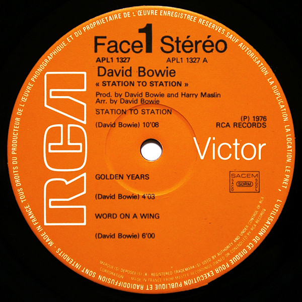David Bowie - Station To Station | RCA Victor (APL1-1327)