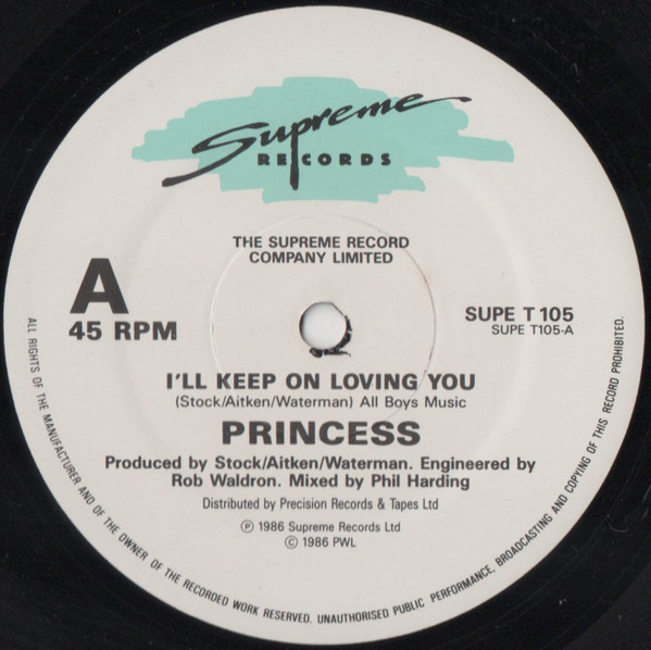 Princess - I'll Keep On Loving You | Supreme Records (SUPE(T) 105) - 3