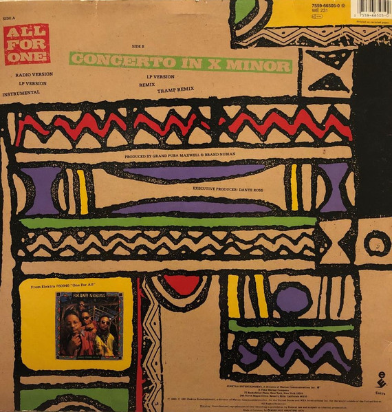 Brand Nubian - All For One | Elektra (7559-66505-0) - 2 Brand Nubian - All For One | Elektra (7559-66505-0) - 2