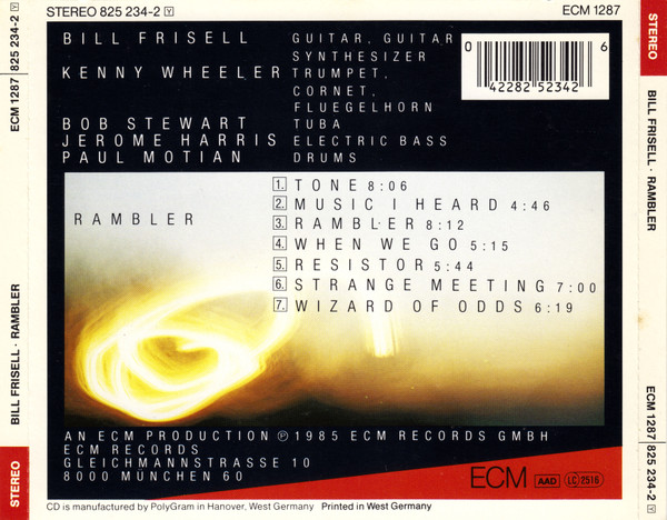 Bill Frisell - Rambler | ECM Records (ECM 1287) - 2 Bill Frisell - Rambler | ECM Records (ECM 1287) - 2