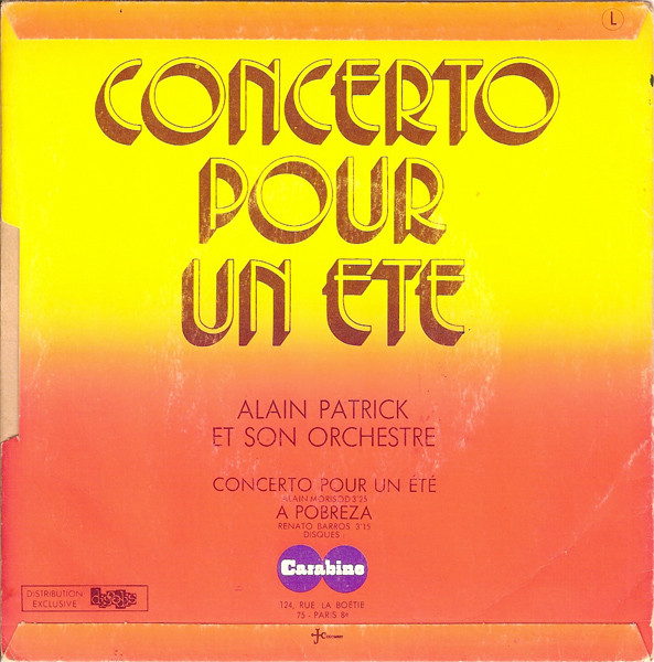 Alain Patrick - Concerto Pour Un Eté | Carabine (66416) - 2