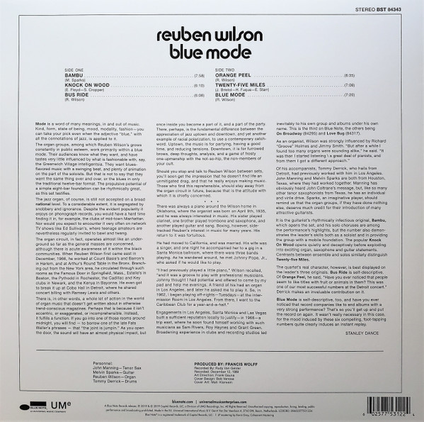 Reuben Wilson - Blue Mode | Blue Note (7753122) - 2