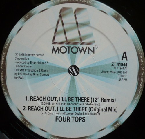 Four Tops - Reach Out I'll Be There ('88 Remix) | Motown (ZT 41944) - 2