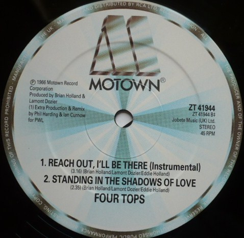 Four Tops - Reach Out I'll Be There ('88 Remix) | Motown (ZT 41944) - 3