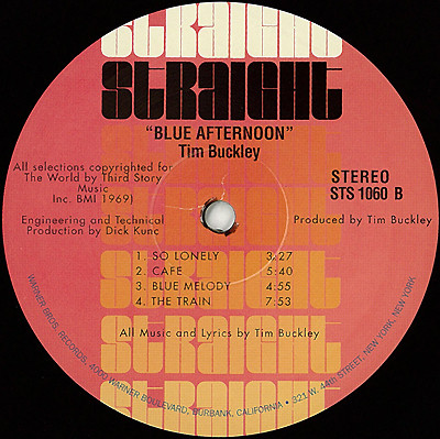 Tim Buckley - Blue Afternoon | Straight (STS 1060) - 4