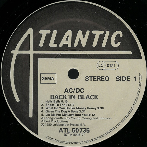 AC/DC - Back In Black | Atlantic (ATL 50 735) - 3