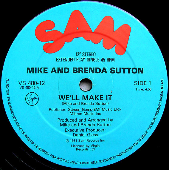 Mike & Brenda Sutton - We'll Make It | Virgin (VS 480-12) - 2