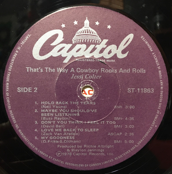 Jessi Colter - That's The Way A Cowboy Rocks And Rolls | Capitol Records (ST-11863) - 4