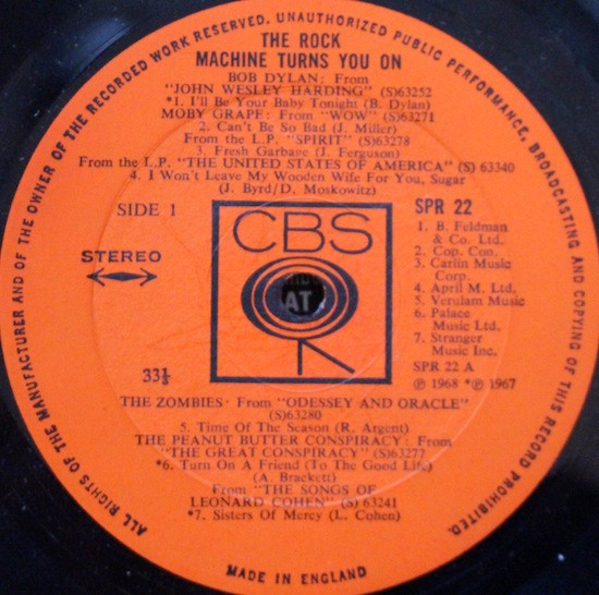 Various - The Rock Machine Turns You On | CBS (SPR 22) - 2