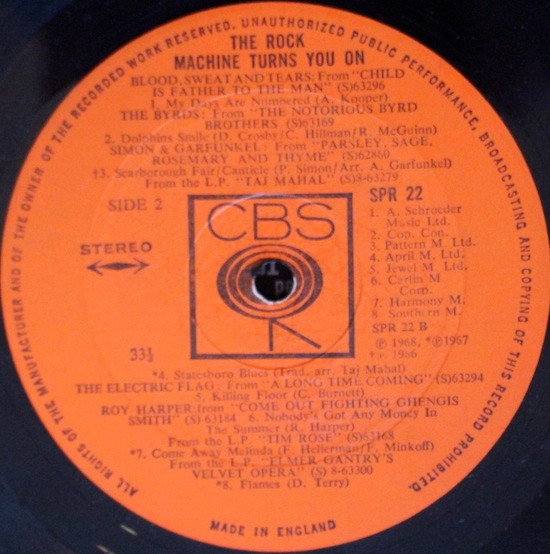 Various - The Rock Machine Turns You On | CBS (SPR 22) - 3