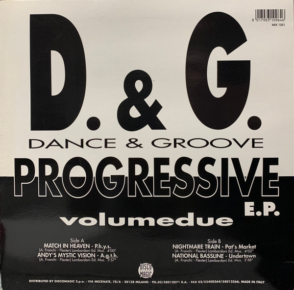 D. & G. Dance And Groove - Progressive E.P. Volumedue | Discomagic Records (MIX 1251) - 4 D. & G. Dance And Groove - Progressive E.P. Volumedue | Discomagic Records (MIX 1251) - 4