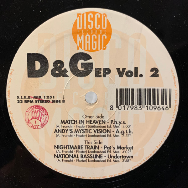 D. & G. Dance And Groove - Progressive E.P. Volumedue | Discomagic Records (MIX 1251) - 2 D. & G. Dance And Groove - Progressive E.P. Volumedue | Discomagic Records (MIX 1251) - 2