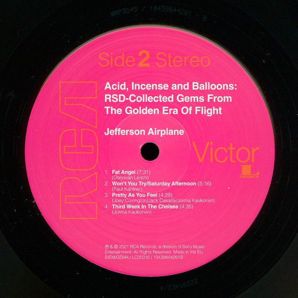 Jefferson Airplane - Acid, Incense And Balloons: RSD - Collected Gems From The Golden Era Of Flight | RCA Victor (19439844261) - 4