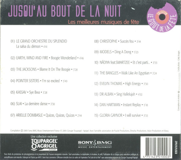 Various - Jusqu'au Bout De La Nuit - Les Meilleures Musiques de Fête | Groupe Toupargel Agrigel (82876767662) - 4
