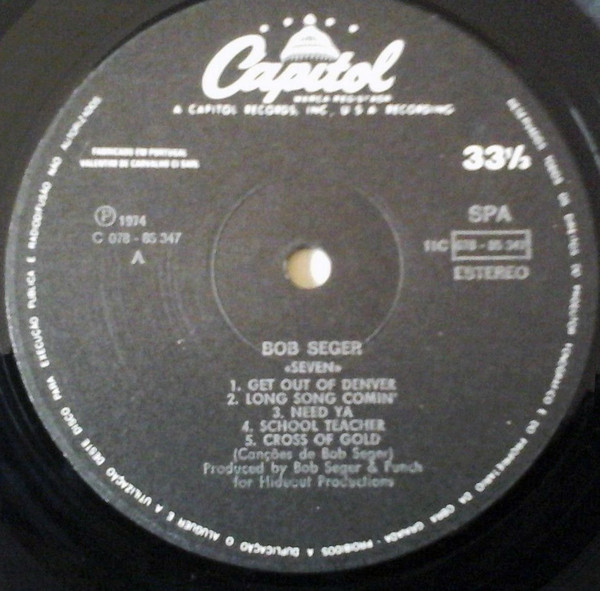 Bob Seger - Seven | Capitol Records (11C 078-85347) - 3