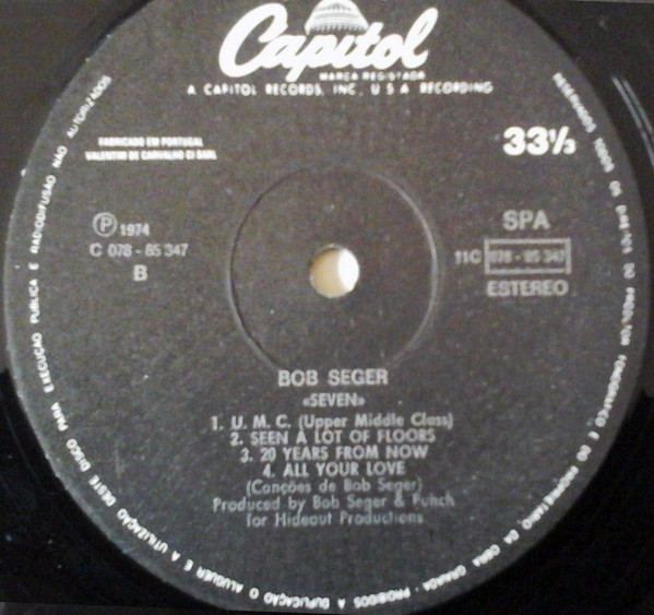 Bob Seger - Seven | Capitol Records (11C 078-85347) - 4