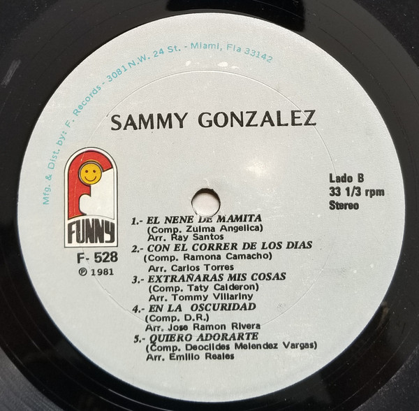 Sammy Gonzalez - Sammy Gonzalez | Funny (LP 528) - 4
