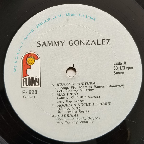 Sammy Gonzalez - Sammy Gonzalez | Funny (LP 528) - 3