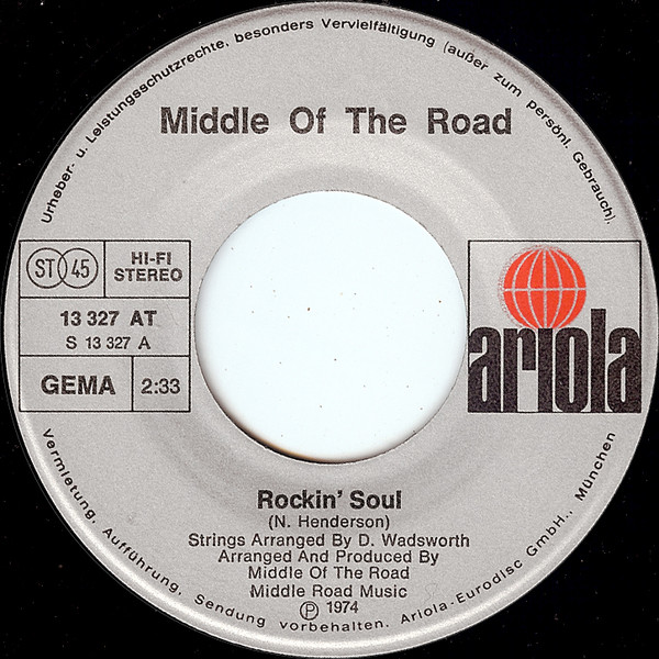 Middle Of The Road - Rockin' Soul | Ariola (13 327 AT) - 2