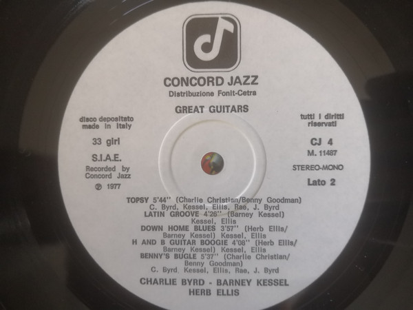 The Great Guitars - Charlie Byrd / Barney Kessel / Herb Ellis - Great Guitars | Concord Jazz (CJ-4) - 3 The Great Guitars - Charlie Byrd / Barney Kessel / Herb Ellis - Great Guitars | Concord Jazz (CJ-4) - 3
