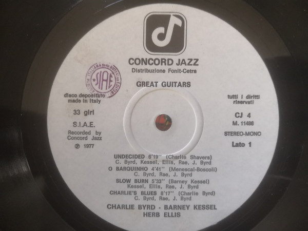 The Great Guitars - Charlie Byrd / Barney Kessel / Herb Ellis - Great Guitars | Concord Jazz (CJ-4) - 2 The Great Guitars - Charlie Byrd / Barney Kessel / Herb Ellis - Great Guitars | Concord Jazz (CJ-4) - 2