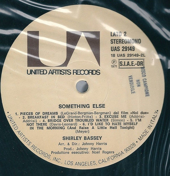 Shirley Bassey - Something Else | United Artists Records (UAG 29149) - 3 Shirley Bassey - Something Else | United Artists Records (UAG 29149) - 3