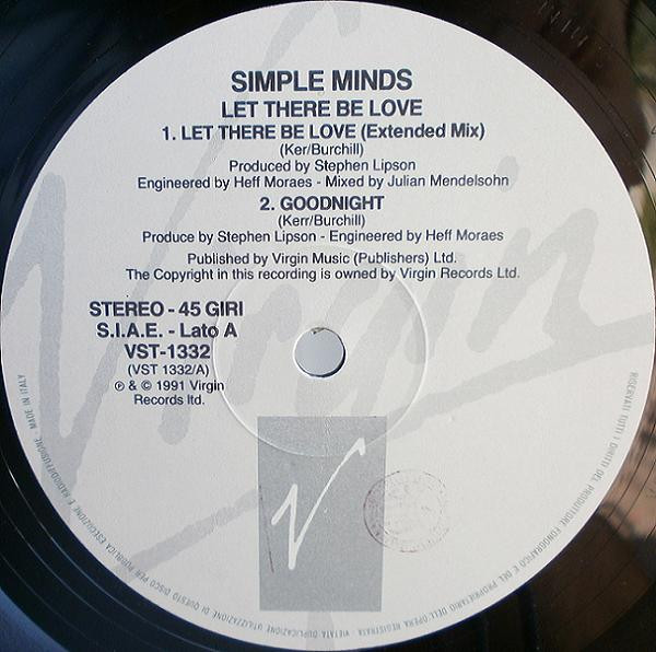 Simple Minds - Let There Be Love | Virgin (VST 1332) - 2 Simple Minds - Let There Be Love | Virgin (VST 1332) - 2
