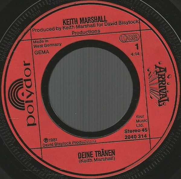 Keith Marshall - Deine Tränen | Polydor (2040 314)