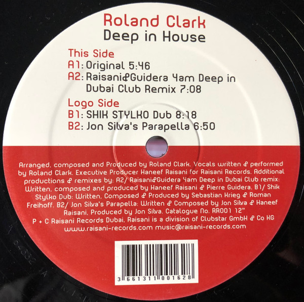 Roland Clark - Deep In House | Raisani Records (RRSIN001) - main