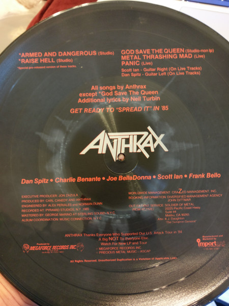 Anthrax - Armed And Dangerous | Megaforce Records (MRS-05) - 3