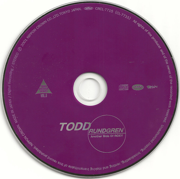 Todd Rundgren - Another Side of Roxy CD | Rhino Records (CRCL-7715) - 3 Todd Rundgren - Another Side of Roxy CD | Rhino Records (CRCL-7715) - 3