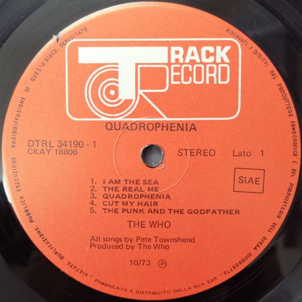 The Who - Quadrophenia | Track Record (DTRL 34190) - 3