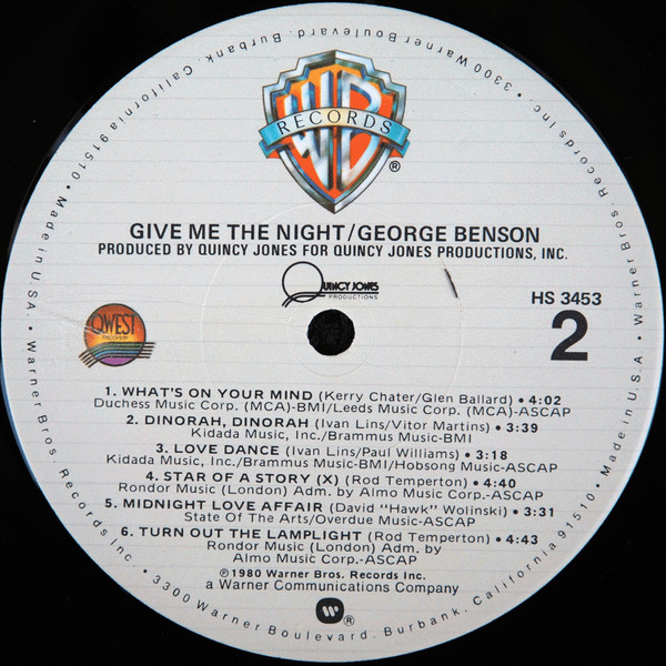 George Benson - Give Me The Night | Warner Bros. Records (HS 3453) - 3 George Benson - Give Me The Night | Warner Bros. Records (HS 3453) - 3
