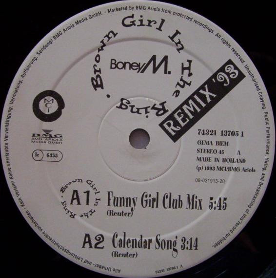 Boney M. - Brown Girl In The Ring - Remix '93 | MCI (74321 13705 1) - 2 Boney M. - Brown Girl In The Ring - Remix '93 | MCI (74321 13705 1) - 2