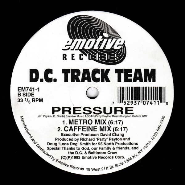 D.C. Track Team - Say Yeah / Pressure | Emotive Records (EM741-1) - main D.C. Track Team - Say Yeah / Pressure | Emotive Records (EM741-1) - main