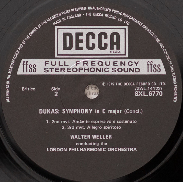Symphony In  C / The Sorcerer's Apprentice