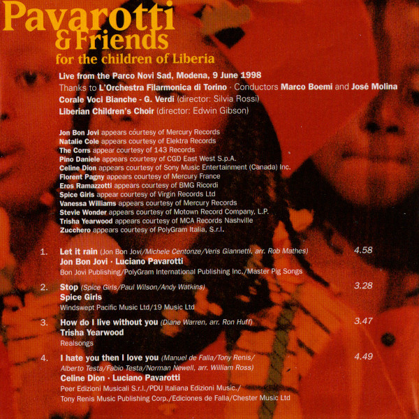 Pavarotti & Friends - Pavarotti & Friends For The Children Of Liberia | Decca (460 600-2) - 4 Pavarotti & Friends - Pavarotti & Friends For The Children Of Liberia | Decca (460 600-2) - 4
