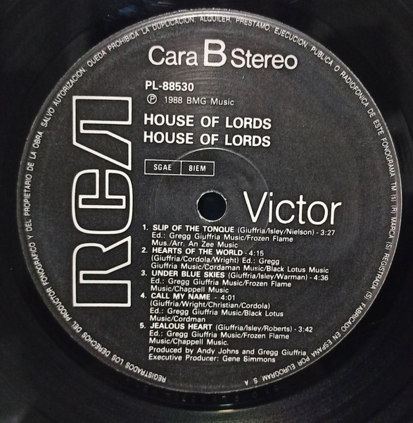 House Of Lords - House Of Lords | RCA (PL 88530 5C) - 4