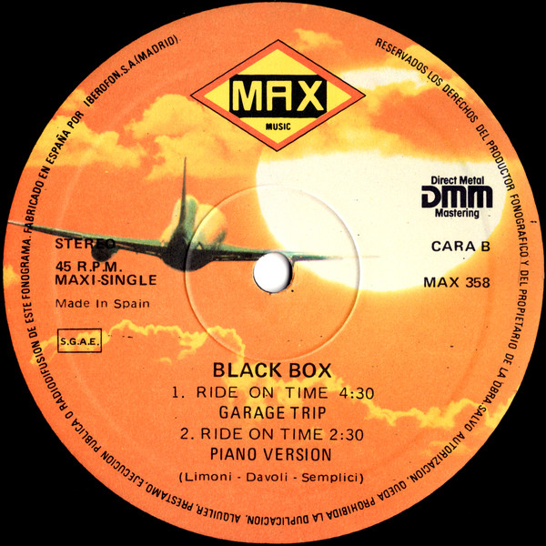 Black Box - Ride On Time | Max Music (MAX 358) - 4