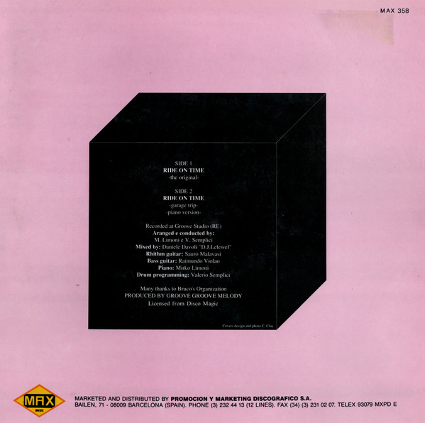 Black Box - Ride On Time | Max Music (MAX 358) - 2