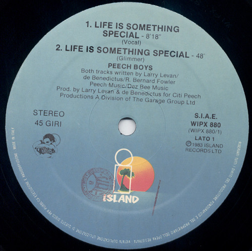 Peech Boys - Life Is Something Special | Island Records (WIPX 880) - 2 Peech Boys - Life Is Something Special | Island Records (WIPX 880) - 2