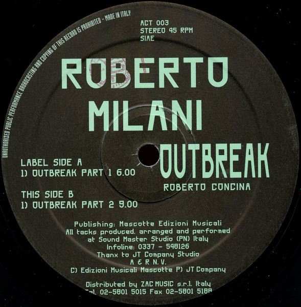 Roberto Milani - Outbreak | Acetate (ACT 003) - 3