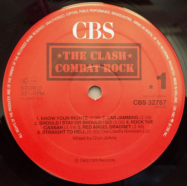 The Clash - Combat Rock | CBS (CBS 32787) - 3 The Clash - Combat Rock | CBS (CBS 32787) - 3