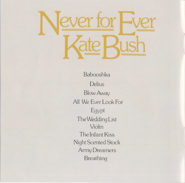 Kate Bush - Never For Ever | EMI (CDP 7463602) - 4