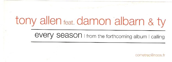 Tony Allen Feat. Damon Albarn & Ty - Every Season | Comet Records (COMET 020 5PE)