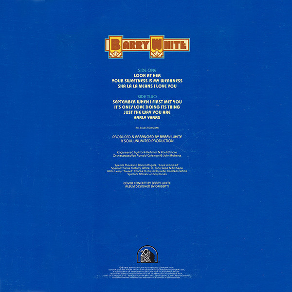 Barry White - Barry White The Man | 20th Century Fox Records (9209-571) - 2 Barry White - Barry White The Man | 20th Century Fox Records (9209-571) - 2